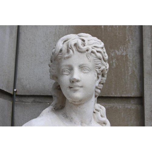55 - Composition figurine of a Venetian Lady { 136cm H X 60cm W X 40cm D }.