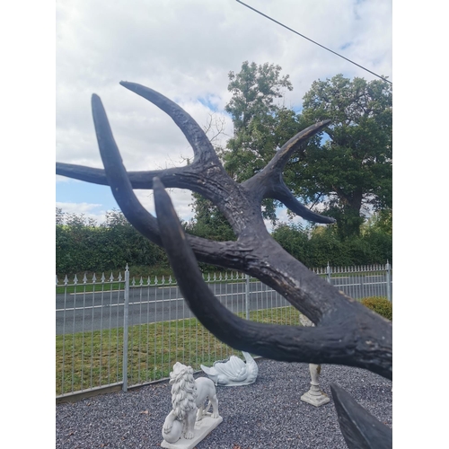 68 - Exceptional quality bronze sculpture of a Majestic Stag {212cm H x 220cm L x 134cm D}