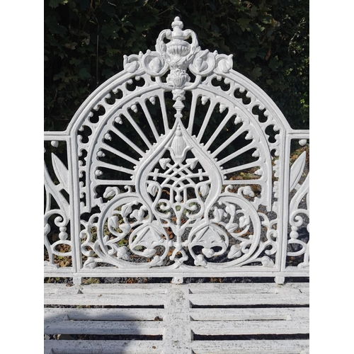 69 - Good quality cast iron Pierce of Wexford garden bench {106 cm H x 132 cm W x 62 cm D}.