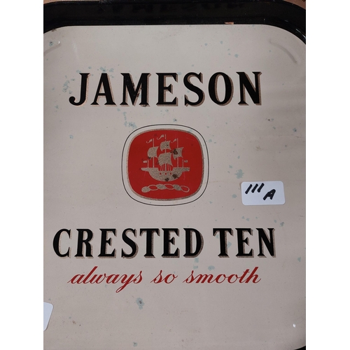 111a - Jameson Crested Ten drink's tray. {35 cm W x 35 cm D}