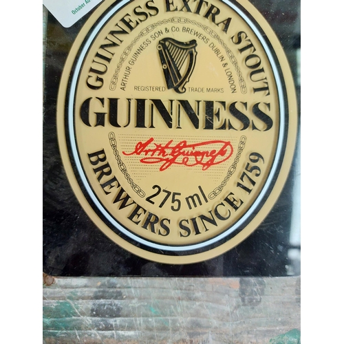 120 - Guinness Extra Stout Perspex advertising sign. {16 cm H x 13 cm W}.