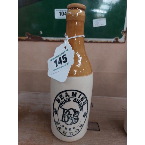 145 - Beamish of Bandon stoneware Ginger beer bottle. {21 cm H x 7 cm Dia}