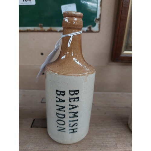 146 - Beamish of Bandon stoneware Ginger beer bottle. {21 cm H x 7 cm Dia}