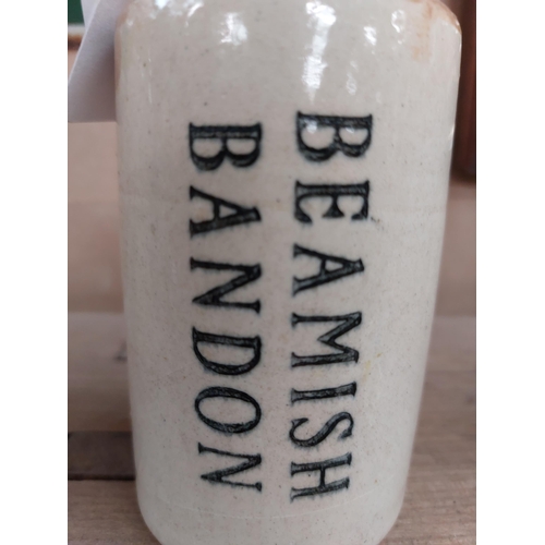 146 - Beamish of Bandon stoneware Ginger beer bottle. {21 cm H x 7 cm Dia}