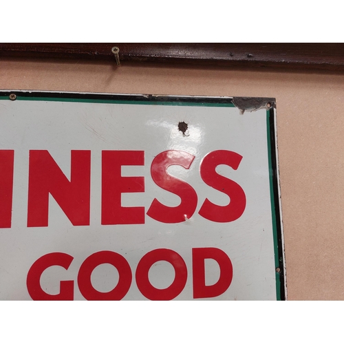 169 - Guinness is good for you enamel advertising sign. { 47 cm H x 70 cm W}.