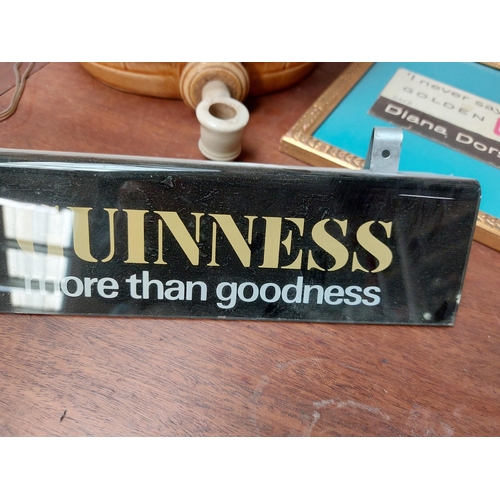 179 - Guinness More Than Goodness Perspex advertising light up shelf sign {7 cm H x 36 cm W}.