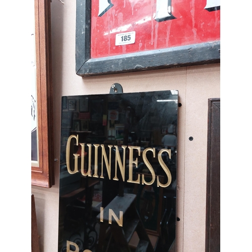 184 - Rare Guinness in Bottle slate advertising sign {51 cm H x 28 cm W}.