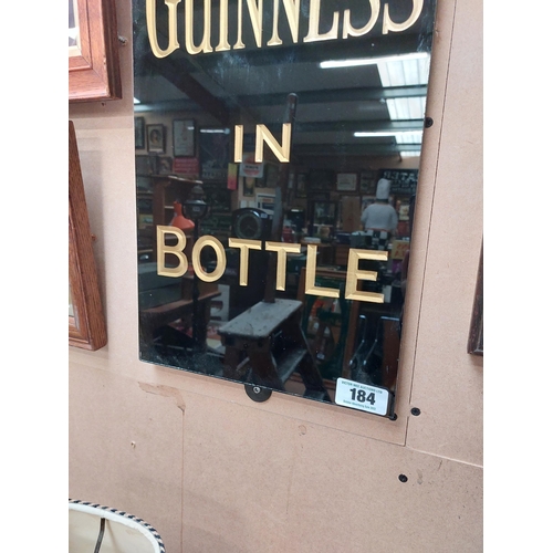 184 - Rare Guinness in Bottle slate advertising sign {51 cm H x 28 cm W}.