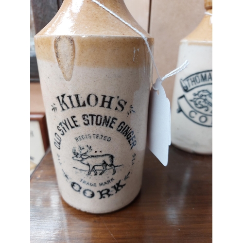 195 - Kiloh's Old Style Ginger Cork stoneware ginger beer bottle  {17 cm H}