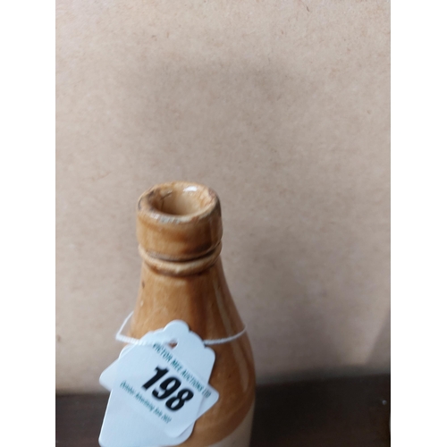 198 - Caseys Drogheda Brewery stoneware Ginger beer bottle {22 cm H x 7 cm Dia}