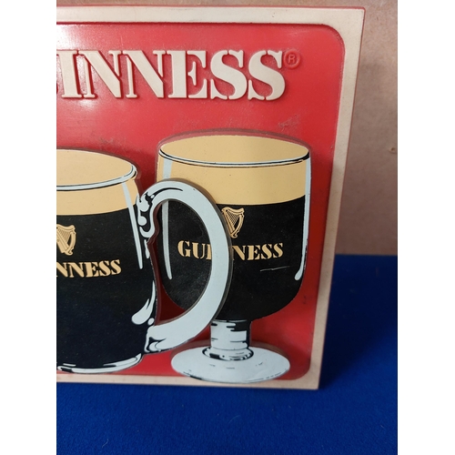 223 - Perspex Guinness advertising shelf sign {19 cm H x 19 cm W}.