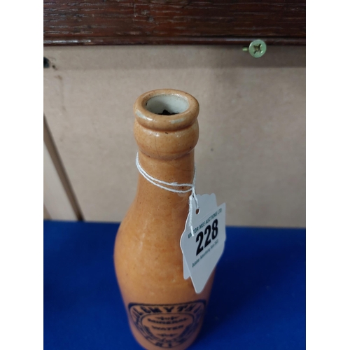 228 - J and E Smyth Trim Mineral Water Manufacturers stoneware Ginger beer bottle. {20 cm H x 7 Dia}.