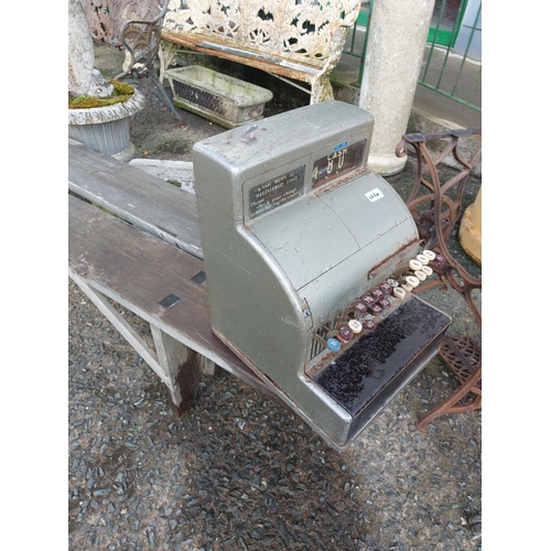 263a - 1950's cash register. { 40 cm H x 36 cm W x 44 cm D}.