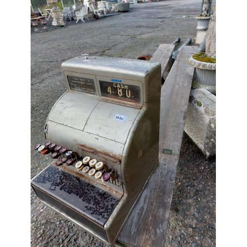 263a - 1950's cash register. { 40 cm H x 36 cm W x 44 cm D}.