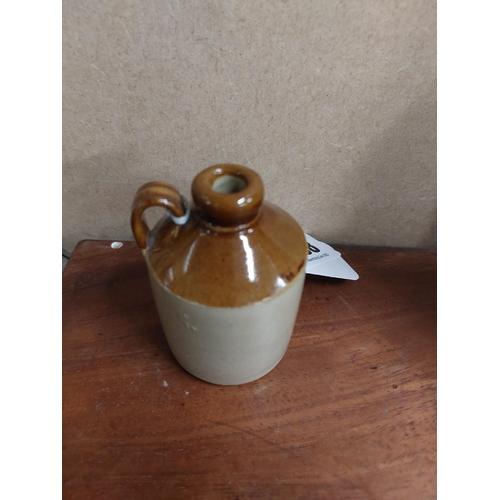 268 - Miniature Irish Pot Still Whiskey John Reardon and Son Ltd Cork stoneware flagon. {8 cm H x 5 cm Dia... 