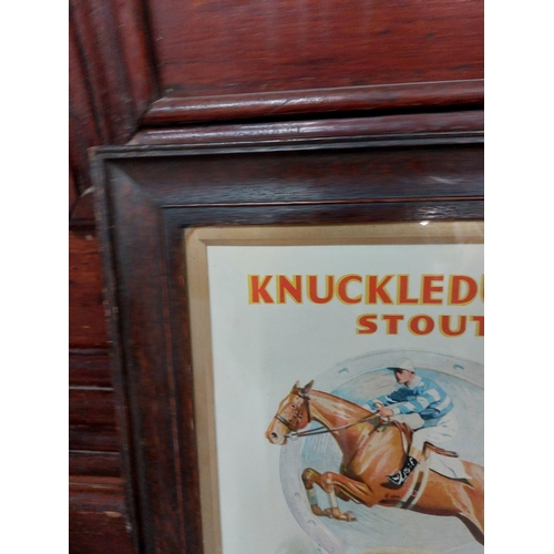 286 - Knuckleduster Stout Beamish and Co Cork framed advertising print. {50 cm H x 28 cm W}.