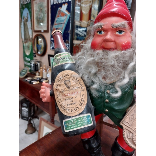 289 - 1950's Guinness Leprechaun with Harp and Bottle. {46 cm H x 36 cm W x 22 cm D}.