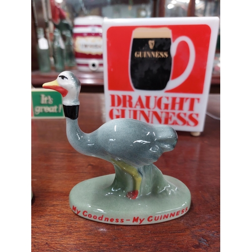 293 - Four Guinness advertising figures - Ostrich, Turtle and two Toucans {Largest 10 cm H x 10 cm W}.