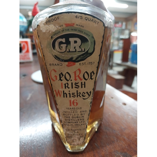 307 - Rare bottle of George Roe Irish Whiskey 16 Years Old Distilled and Bottled By The Dublin Distillers ... 