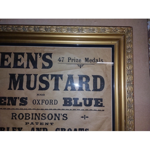 31 - Keens  Mustard Oxford Blue Providers to Her Majesty the Queen and The Prince of Wales framed print. ... 