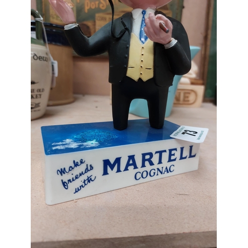 73 - Martell Brandy plastic advertising figure { 20cm H X 13cm W }.