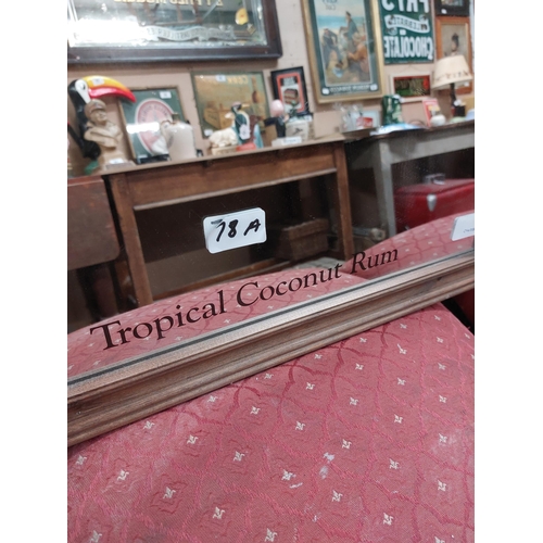 78a - Malibu Tropical Coconut Rum advertising mirror. {68 cm H x 53 cm W}.