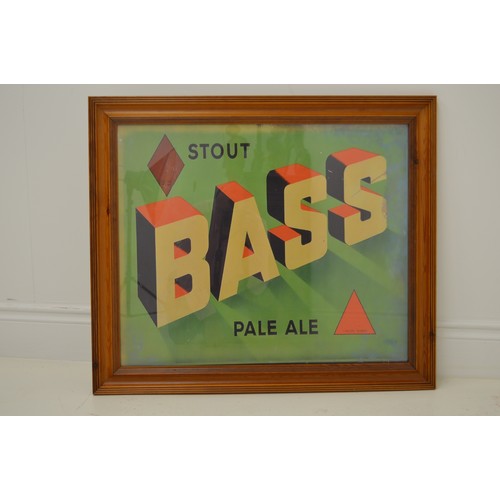 216a - Stout Bass Pale Ale framed advertising print { 68cm H X 80cm W }.