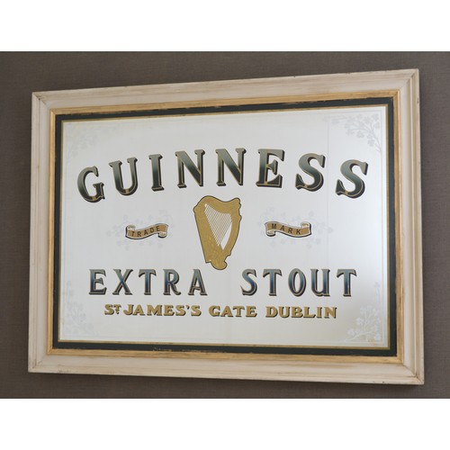 284a - Guinness Extra Stout St. James's Gate Dublin framed advertising mirror  { 84cm H X 114cm W ].