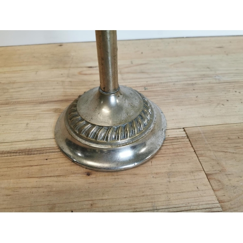 1018 - Good quality mid-century chrome stick stand {96 cm H x 28 Dia.}.