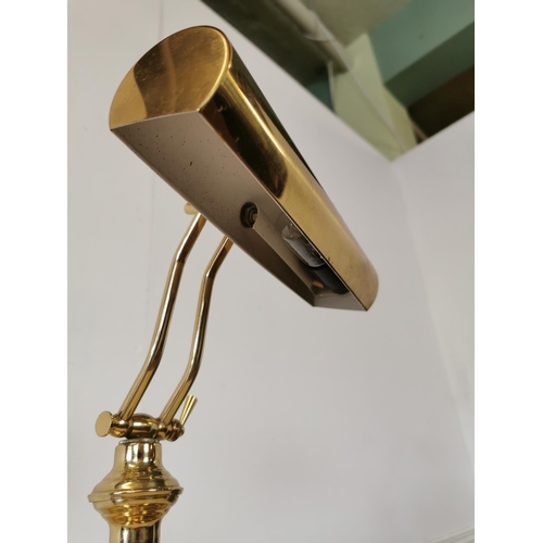 123 - Brass office desk lamp. {32 cm H x 25 cm W x 24 cm D}.