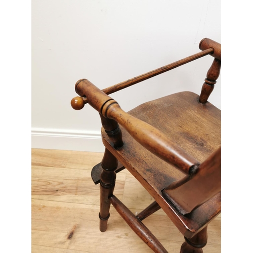 165 - 19th C. ash and elm child's Windsor arm chair {84 cm H x 36 cm W x 43 cm D}.