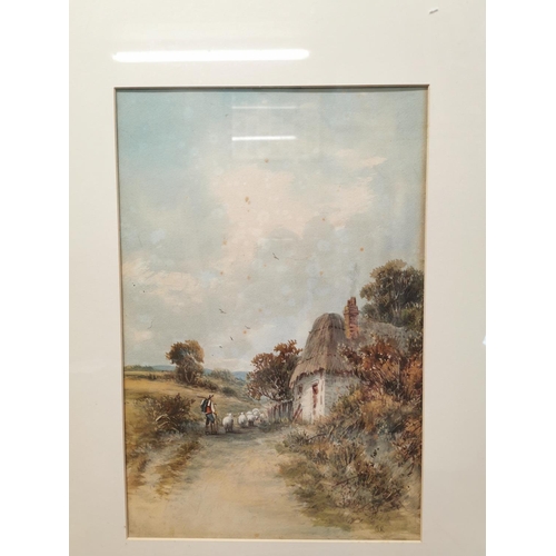 167 - Early 20th. C. Homeward Bound Signed AR Watercolour{ 78cm H X 58cm W }.