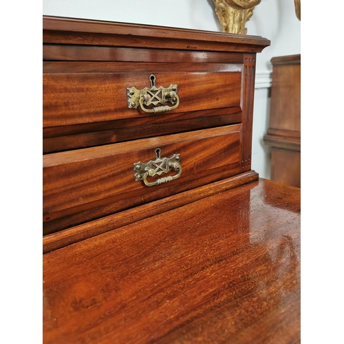 285 - Good quality pair of 19th C. mahogany bedside lockers by Maple & Co. with orginal brass handles {105... 