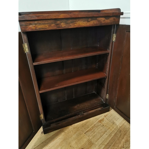 305 - Good quality 19th C. rosewood side cabinet with two panelled doors {104 cm H x 76 cm W x 32 cm D}.