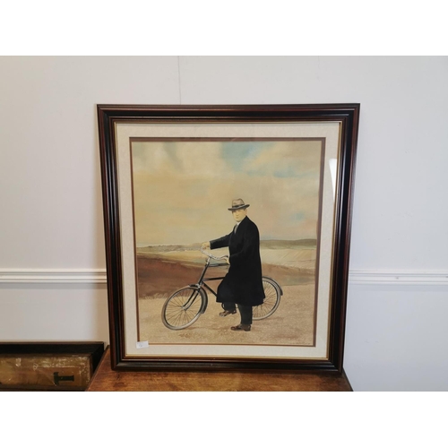 339 - Brian O'Flathery 1997 Michael Collins framed watercolour on Board  { 81cm H X 73cm W }.