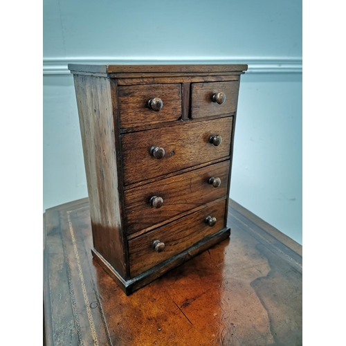 35 - Edwardian rosewood apprentice chest {30 cm H x 23 cm W x 11 cm D}.
