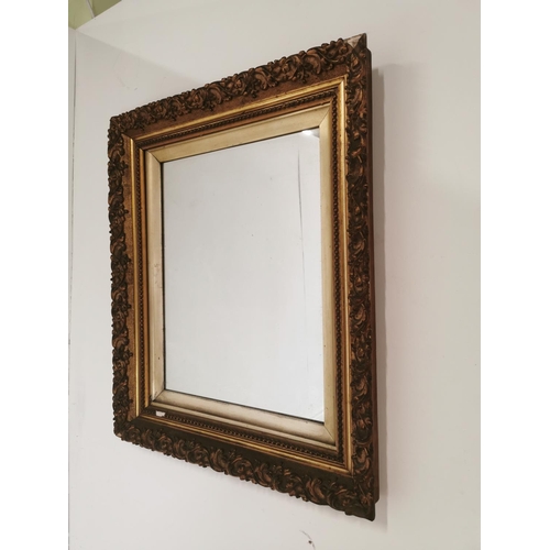 353 - 19th. C. gilt wall mirror { 51cm H X 71cm W }.