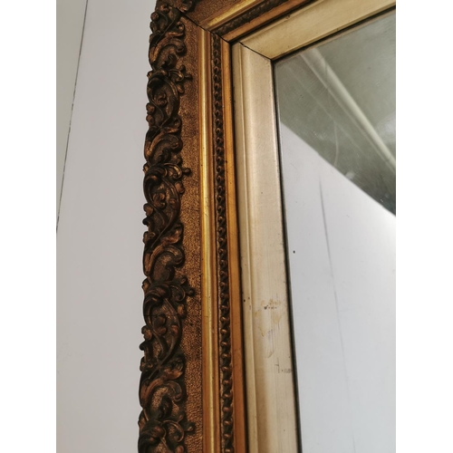 353 - 19th. C. gilt wall mirror { 51cm H X 71cm W }.