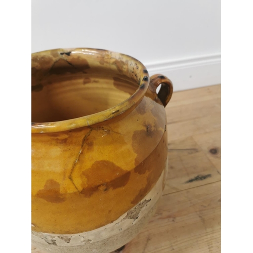 367 - 19th C. Glazed terracotta confit pot {36cm H x32cm Dia.}