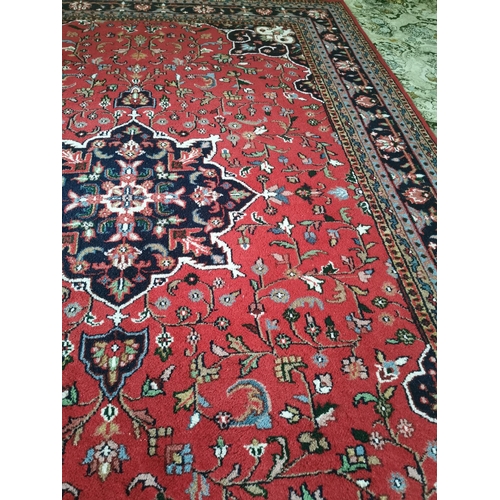 372 - Persian hand knotted wool carpet { 340cm L X 230cm W }.