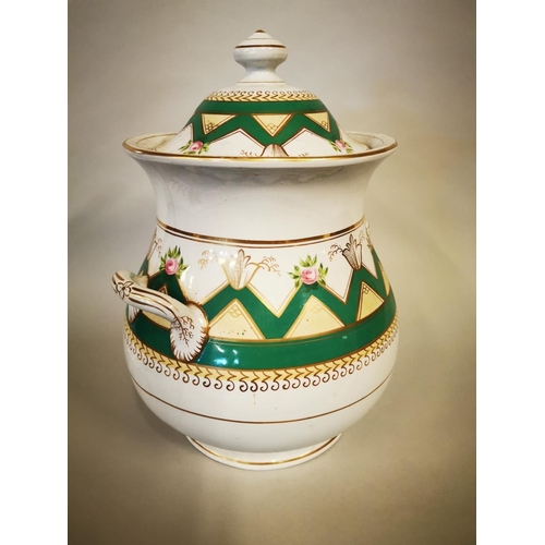 378 - 19th C. ceramic soup tureen {39 cm H x 31 cm W}.