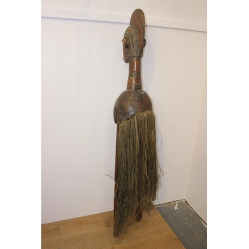 393 - African Tribal Queen wooden figurine { 164cm H X 30cm W X 25cm D }.