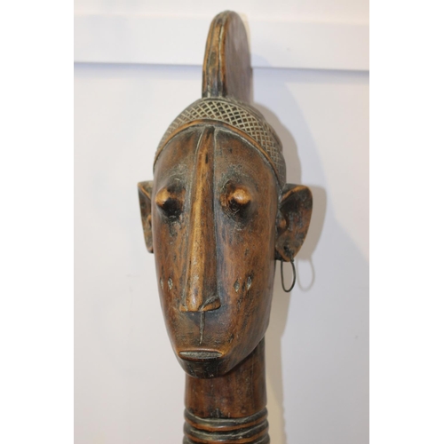 393 - African Tribal Queen wooden figurine { 164cm H X 30cm W X 25cm D }.