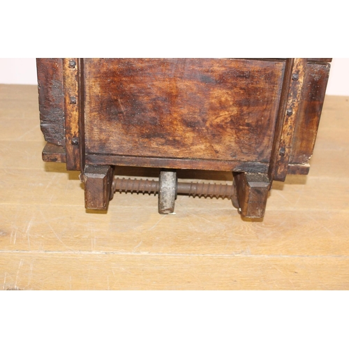 436 - 19th. C. wooden railway trolley  { 91cm H X 120cm W X 56cm D }.