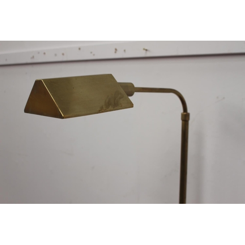 443 - Brass desk lamp { 78cm H X 24cm W X 51cm D }.