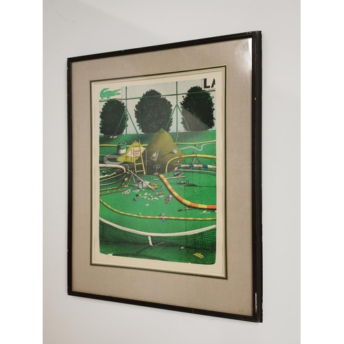 445 - Bim Thomas Lacoste framed Art work 01/5 { 80cm H X 62cm W }.