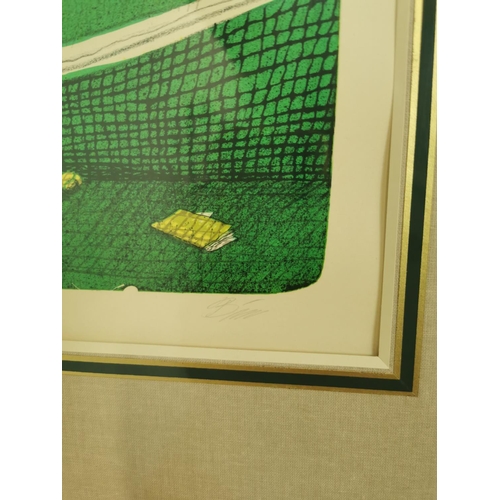 445 - Bim Thomas Lacoste framed Art work 01/5 { 80cm H X 62cm W }.