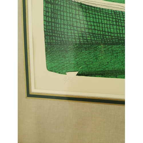 445 - Bim Thomas Lacoste framed Art work 01/5 { 80cm H X 62cm W }.