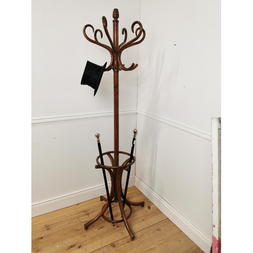 47 - Good quality Bentwood hat and coat stand {190cm H x 50cm Dia.]