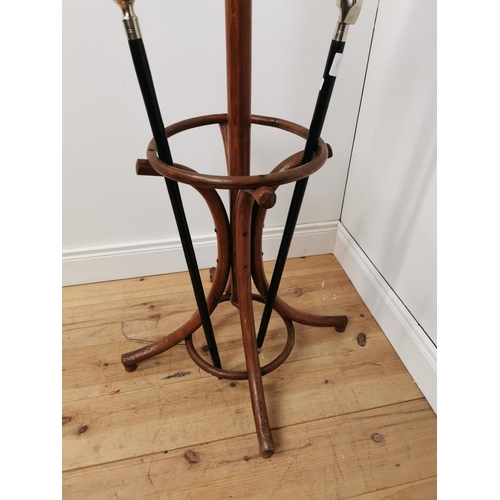 47 - Good quality Bentwood hat and coat stand {190cm H x 50cm Dia.]